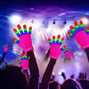 Picture of WEICHUANGXIN LED Gloves, Light Up Gloves Finger Lights 3 Colors 6 Modes Flashing LED Gloves Colorful Flashing Gloves Kids Toys for Christmas Halloween Party Favors,Gifts