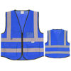 Picture of WORCBGIO Reflective Safety Vest with Pockets High Visibility Sliver Strip for Men and Women (Blue, X-Large)