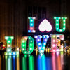 Picture of LED Alphabet Light Up Letter Sign-Colorful Night Light-Party Bar Home Lighting Letter Decorations (Colorful T)