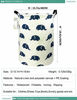 Picture of FANKANG Storage Basket, Nursery Hamper Canvas Laundry Basket Foldable with Waterproof PE Coating Large Storage Baskets for Kids Boys and Girls, Office, Bedroom, Clothes,ToysBlue Elephant