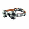 Picture of Bowties for Dogs - Cute Plaid Sturdy Soft Material&Leather Dog Collars for Small Medium Large Dogs Breed Puppies Adjustable 18 Colors and 3 Sizes (Black&White Plaid, S 10"-14")