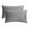 Picture of Deep Grey Velvet Decorative Throw Pillow Covers for Sofa Bed 2 Pack Soft Cushion Cover