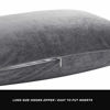 Picture of Deep Grey Velvet Decorative Throw Pillow Covers for Sofa Bed 2 Pack Soft Cushion Cover