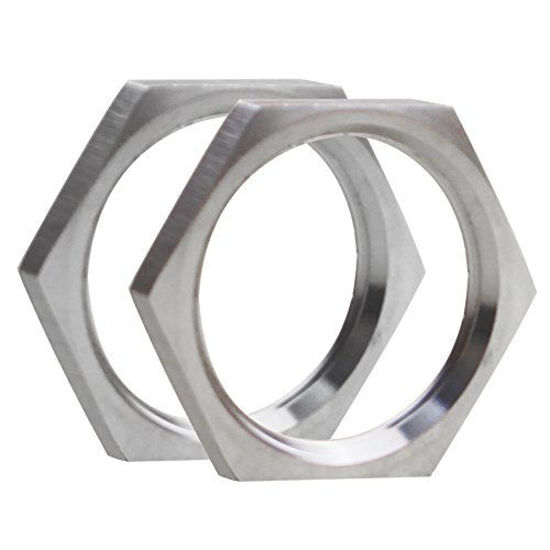 Picture of Dernord Cast Pipe Fitting Stainless Steel 304 Hex Locknut 1 Inch NPT Female (Pack of 2)