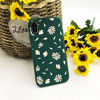 Picture of JOYLAND Daisy Case for iPhone Xs/iPhone X Bumper Floral Skin Anti-Scratch Shock Proof Dark Green TPU Matt Case Cover Shell Compatible for iPhone X/iPhone Xs