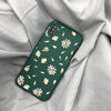 Picture of JOYLAND Daisy Case for iPhone Xs/iPhone X Bumper Floral Skin Anti-Scratch Shock Proof Dark Green TPU Matt Case Cover Shell Compatible for iPhone X/iPhone Xs