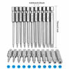 Picture of 11 Pack Torx Head Screwdriver Bit Set,DanziX 1/4 inch Hex Shank T6-T40 S2 Steel 3 Inch Long Security Tamper Proof Screwdriver Drill Tool Kit with 1 Manual Handle