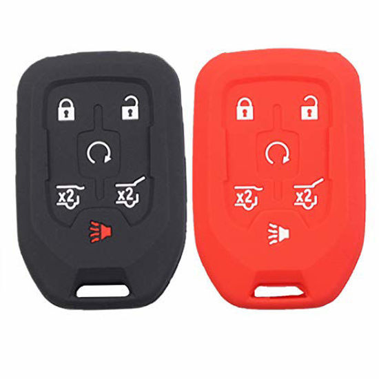 GetUSCart- Btopars 2pcs 6 Buttons Smart Key Fob Cover Case Remote