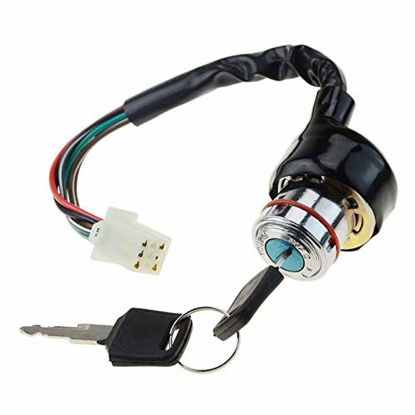 Picture of WOOSTAR 6 Wire Ignition Key Switch On Off 2 Position Replacement for 50cc 70cc 90cc 110cc 125cc 150cc 250cc 250cc Taotao Redcat Roketa Sunl ATV 4 Wheeler Dirt Pit Bike Go Kart