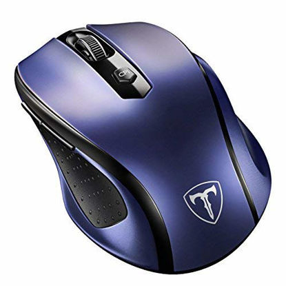 Picture of VicTsing mm057 2.4G Wireless Portable Mobile Mouse Optical Mice with USB Receiver, 5 Adjustable DPI Levels, 6 Buttons for Notebook, PC, Laptop, Computer, MacBook - Sapphire Blue