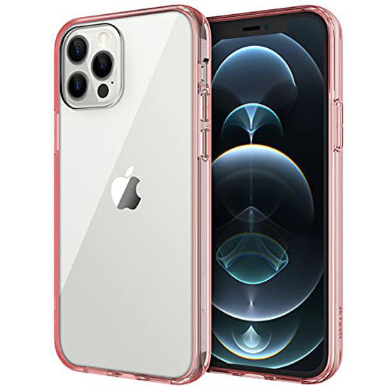 Picture of JETech Case for iPhone 12/12 Pro 6.1-Inch, Shockproof Bumper Cover, Anti-Scratch Clear Back, Rose Gold