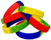 Picture of Eventitems 48 Pack Silicone Bracelets for Kids - Kids Birthday Party Wristbands - Kids Size