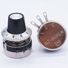 Picture of TWTADE / 2pcs Single Turn Rotary Carbon Linear Variable Potentiometer + 2pcs Knob WTH118-2W 2.2K Ohm