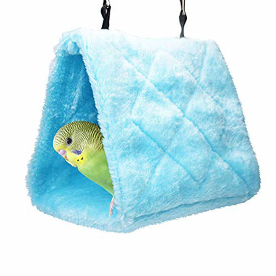 Picture of Cdycam Plush Pet Bird Hut Nest Hammock Hanging Cage Warm Nest Happy Snuggle Cave Tent