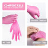 Picture of OKIAAS Pink Disposable Gloves Large, Vinyl Gloves Disposable Latex Free, 5 mil, 50 Count, for Food Prep, Household Cleaning, Hair Dye, Tattoo