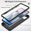 Picture of for Motorola One 5G Ace Case with Built-in Screen Protector, Full Body Protection Shockproof Cover Case, [Rugged PC Front Bumper + Soft TPU Back Cover] Armor Protective Phone Case (Black)