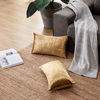 Picture of GIGIZAZA Gold Velvet Decorative Throw Pillow Covers for Sofa Bed 2 Pack Soft Cushion Cover