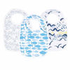 Picture of Snap Muslin Bibs Made from 100% Cotton (3 Pack), 3 Absorbent & Soft Layers; Bibs for Infants, Newborns and Toddlers, Adjustable, Machine Washable, Fish, Seagull, Stone