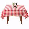 Picture of Waysle Square Tablecloth, 52 x 52 Inch, Red and White Checker Table Cloth for Square or Round Tables in Washable Polyester, Great for Wedding, Restaurant, Party, Banquet Decoration