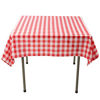 Picture of Waysle Square Tablecloth, 52 x 52 Inch, Red and White Checker Table Cloth for Square or Round Tables in Washable Polyester, Great for Wedding, Restaurant, Party, Banquet Decoration