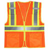 Picture of SULWZM High Visibility Reflective Safety Vest with Zipper and Pockets Orange,M