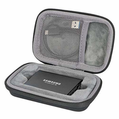  Hard Travel Case for Samsung T3 T5 Portable 250GB 500GB 1TB 2TB  SSD USB 3.0 External Solid State Drives by co2CREA (Black Case + Inside  Band) : Electronics