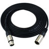 Picture of GLS Audio 12ft Mic Cable Patch Cords - XLR Male to XLR Female Black Cables - 12' Balanced Mike Snake Cord - Single