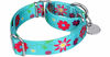 Picture of Dazzber Puppy Dog Collar Floral Print Martingale Collar - No Pull Pet Collar, Heavy Duty Adjustable Dog Collar, Extra Small, Neck 8 Inch -11 Inch, Sun Flower (Teal)