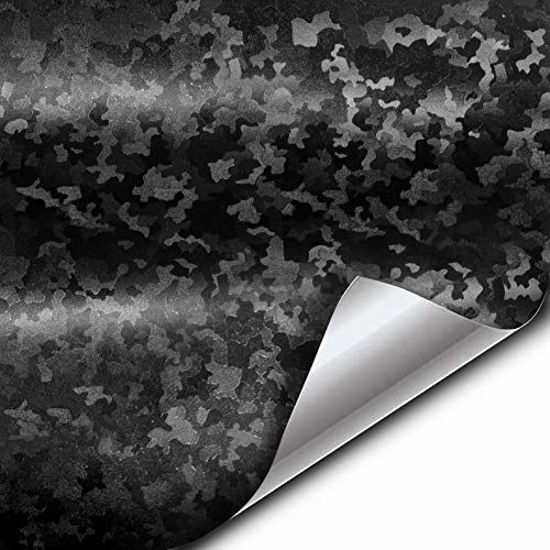 Picture of VViViD+ 2020 Edition Black Stealth Small Pattern Camouflage Vinyl Wrap Roll (1ft x 5ft)