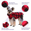 Picture of Kuoser Stretch Dog Fleece Vest, Soft Classic Plaid Basic Dog Sweater for Small Dogs & Cats, Warm Dogs Shirt Pullover Dog Coat Jacket Winter Dog Clothes for Teddy Chihuahua Yorkshire with Leash Hole