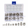 Picture of QLOUNI 200pcs M3 M4 M5 M6 M8 Allen Head Socket Hex Grub Screw Set Cup Point Assortment Kit (Metric, 304 Stainless Steel)