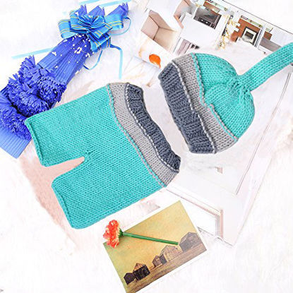 Picture of Feiuruhf Newborn Baby Girl Boy Crochet Knit Hat Costume Photography Prop Outfit Set