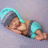 Picture of Feiuruhf Newborn Baby Girl Boy Crochet Knit Hat Costume Photography Prop Outfit Set