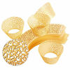 Picture of GOLF 100Pcs Cupcake Wrappers Artistic Bake Cake Paper Filigree Little Vine Lace Laser Cut Liner Baking Cup Wraps Muffin CaseTrays for Wedding Party Birthday Decoration (Gold Yellow)