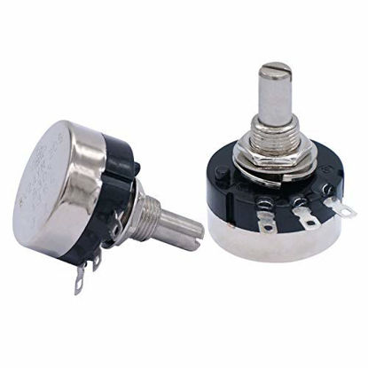 Picture of 2pcs RV24YN20S B202 2K ohm Carbon Film Potentiometer Single-Turn Potentiometer + 2pcs A03 knob