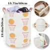 Picture of BOOHIT Cotton Fabric Storage Bin,Collapsible Laundry Basket-Waterproof Large Storage baskets,Toy Organizer,Home Decor (basketball)