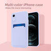 Picture of Naiadiy Silicone Card Case Compatible with iPhone Xr 6.1 Inch - Purple