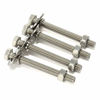 Picture of 4 Sets 3/8-16 x 3-1/2" Hex Head Screws Bolts, Nuts, Extra-large and Thick Flat & Lock Washers, Fully Threaded, Stainless Steel 18-8, Bright Finish