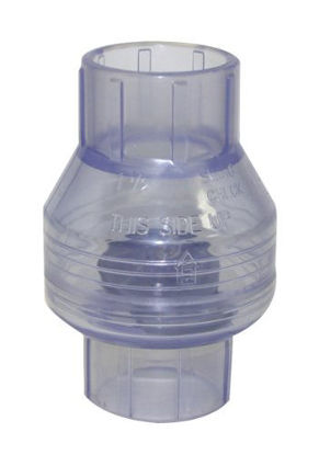 Picture of Valterra 200-C15W PVC Swing (No Spring) Check Valve, Clear, 1-1/2" Slip