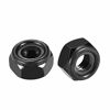 Picture of uxcell M10 x 1.5mm Nylon Insert Hex Lock Nuts, Carbon Steel Black Zinc Plated, Pack of 20