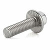 Picture of M6-1.0 x 45mm Flanged Hex Head Bolts Flange Hexagon Screws, Stainless Steel 18-8 (304), Plain Finish, 20 PCS