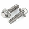 Picture of M6-1.0 x 45mm Flanged Hex Head Bolts Flange Hexagon Screws, Stainless Steel 18-8 (304), Plain Finish, 20 PCS