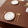 Picture of Softalker Rectangle Tablecloth Waterproof & Stain Resistant Table Cloth Wrinkle Free Fabric Washable 210GSM Polyester Table Cover for Dining/Party/Buffet/Wedding (54x54 inch, Chocolate)