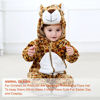 Picture of MICHLEY Unisex Baby Winter Hooded Romper Flannel Panda Style Cosplay Clothes ,80cm-(6-12months),Leopard