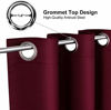 Picture of ChrisDowa Grommet Blackout Curtains for Bedroom and Living Room - 2 Panels Set Thermal Insulated Room Darkening Curtains (Burgundy Red, 42 x 63 Inch)