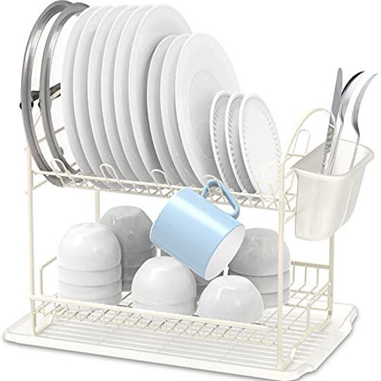 simple houseware 2-tier dish drying rack