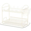 Picture of SimpleHouseware 2-Tier Dish Rack with Drainboard, White