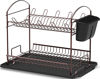 Picture of Simple Houseware 2-Tier Dish Rack with Drainboard, Bronze