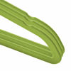 Picture of Casafield 50 Velvet Kid's Hangers - 14" Size for Children's Clothes - Lime Green