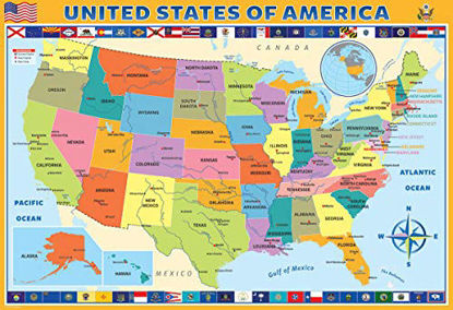 Picture of EuroGraphics Map of the United States of America Jigsaw Puzzle (200-Piece)